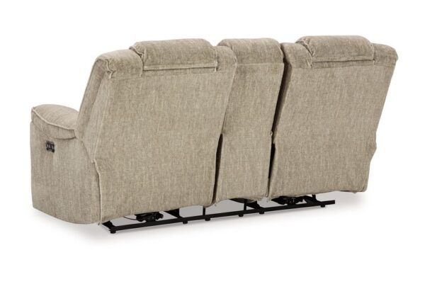 Hindmarsh Stone Power Reclining Loveseat With Console/ Adj Hdrst - Image 7