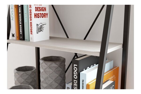 Bayflynn White / Black Bookcase 4 Open Shelves - Image 7