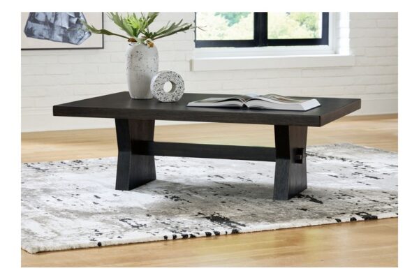 Galliden Black Rectangular Cocktail Table - Image 2