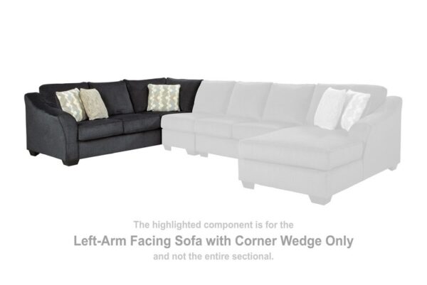 Eltmann Slate Laf Sofa W/Corner Wedge - Image 2