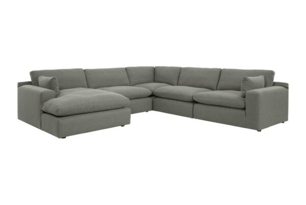 Elyza Smoke Left Arm Facing Corner Chaise 5 Pc Sectional - Image 3