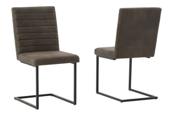 Strumford Gray Black Dining Uph Side Chair (Set of 2)