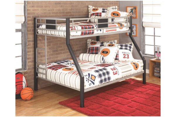 Dinsmore Black / Gray Twin/Full Bunk Bed W/Ladder - Image 2