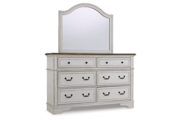 Brollyn Chipped White Dresser, Mirror - Image 5