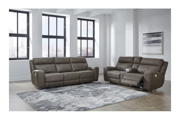 Roman Smoke 2 Pc. Power Reclining Sofa, Loveseat