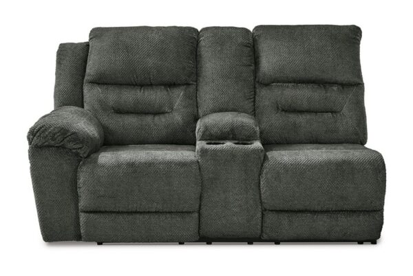 Nettington Smoke Laf Power Rec Loveseat W/Console - Image 3