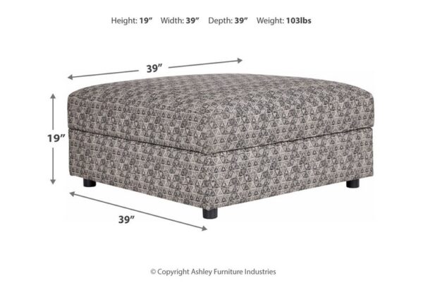 Kellway Bisque Ottoman With Storage - Image 4