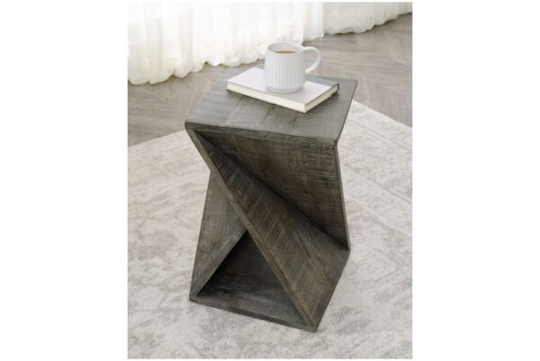 Zalemont Distressed Gray Accent Table - Image 2