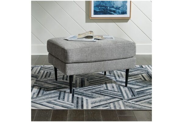 Hazela Charcoal Ottoman - Image 2