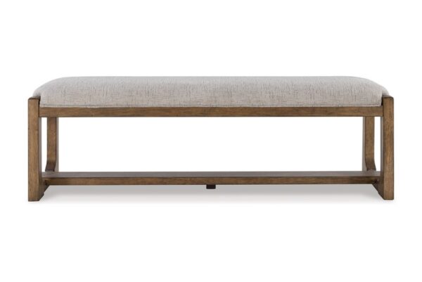 Cabalynn Oatmeal / Light Brown Large Uph Dining Room Bench - Image 4