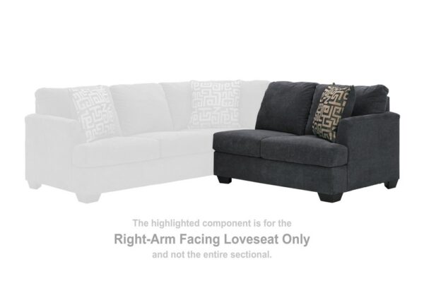 Ambrielle Gunmetal Raf Loveseat - Image 2