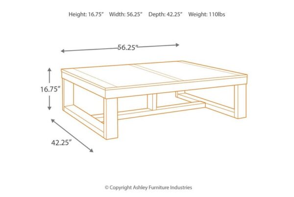 Watson Dark Brown Rectangular Cocktail Table - Image 3