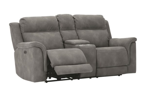 Next gen Slate Power Reclining Loveseat With Console/Adj Hdrst - Image 3