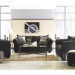 Darcy Black 4 Pc. Sofa, Loveseat, Chair, Ottoman