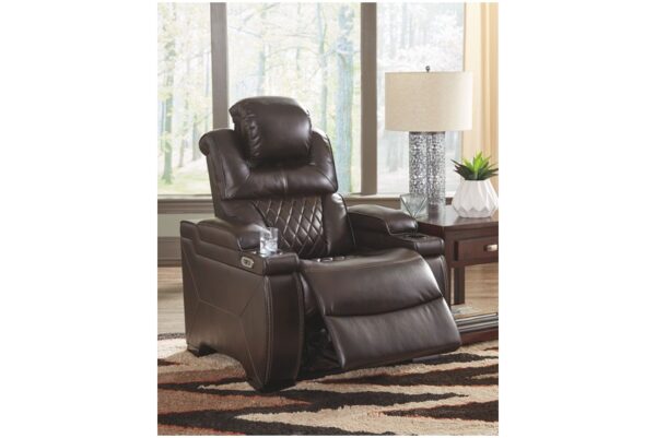 Warnerton Brown Dark Pwr Recliner/Adj Headrest - Image 9