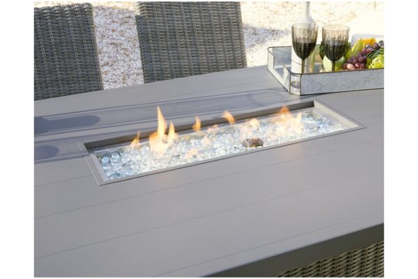 Palazzo Gray Rect Bar Table W/Fire Pit - Image 8