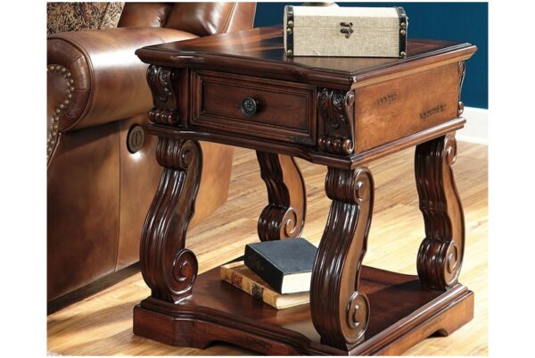 Alymere Rustic Brown Square End Table - Image 3