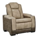 Next gen Durapella Light Brown Pwr Recliner/Adj Headrest