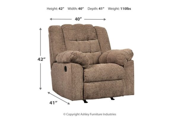 Workhorse Cocoa Rocker Recliner - Image 5