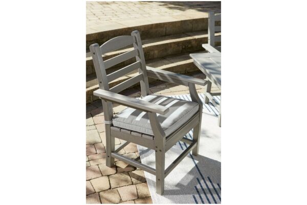 Visola Gray Arm Chair With Cushion (Set of 2) - Image 6