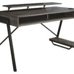 Barolli Gunmetal Gray Gaming Desk