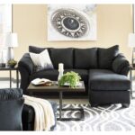 Darcy Black 3 Pc. Sofa Chaise, Chair, Ottoman