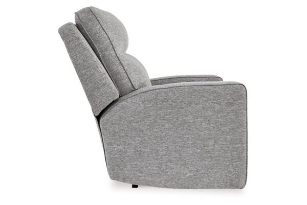 Biscoe Pewter Power Recliner /Adj Headrest - Image 5