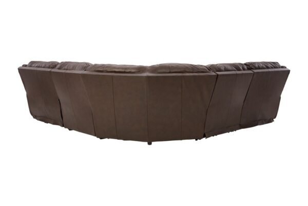 Dunleith Chocolate Power Sectional 5 Pc - Image 7