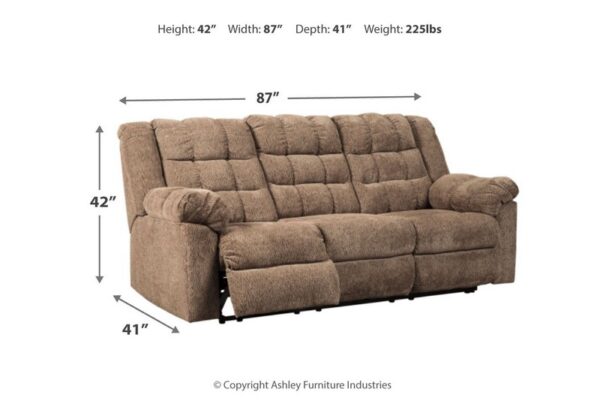 Workhorse Cocoa Reclining Sofa - Image 7