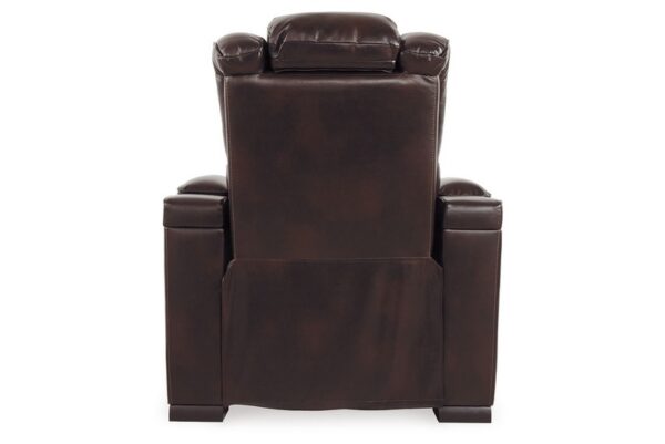 Warnerton Brown Dark Pwr Recliner/Adj Headrest - Image 6