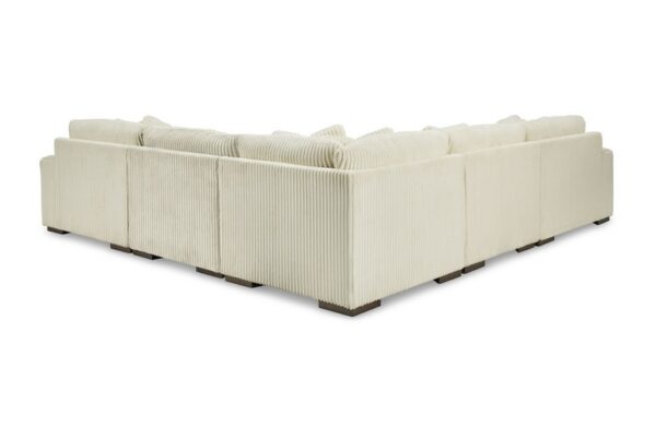 Lindyn Ivory Corner Chairs 5 Pc Sectional - Image 4