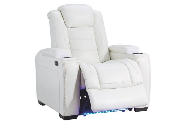 Party White Pwr Recliner-Adj Headrest - Image 7