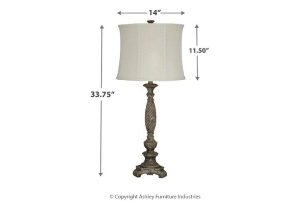 Alinae Pearl Silver Poly Table Lamp - Image 5