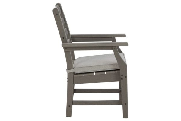 Visola Gray Arm Chair With Cushion (Set of 2) - Image 4