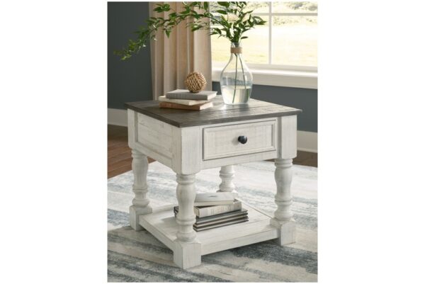 Havalance White / Gray Square End Table - Image 2