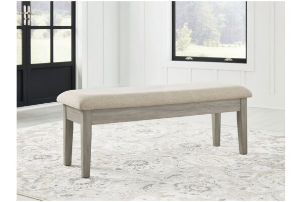 Parellen Beige / Gray Upholstered Storage Bench - Image 2