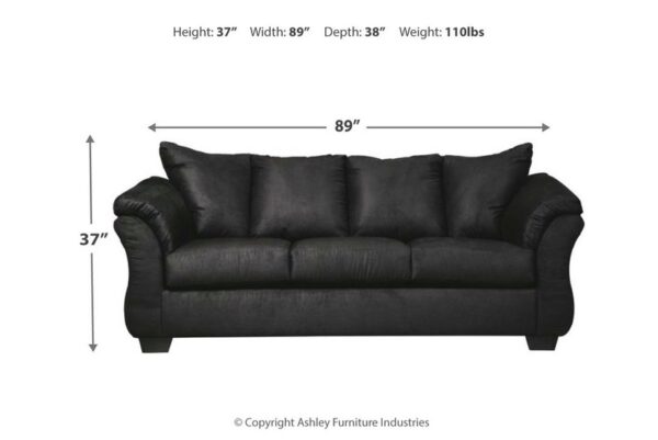 Darcy Black Sofa - Image 4