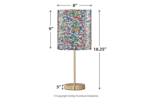 Maddy Purple Metal Table Lamp - Image 4