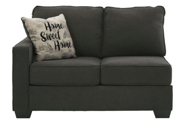 Lucina Charcoal Laf Loveseat - Image 3