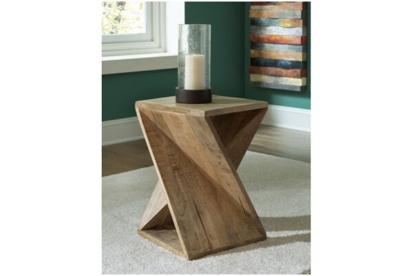 Zalemont Distressed Brown Accent Table - Image 2