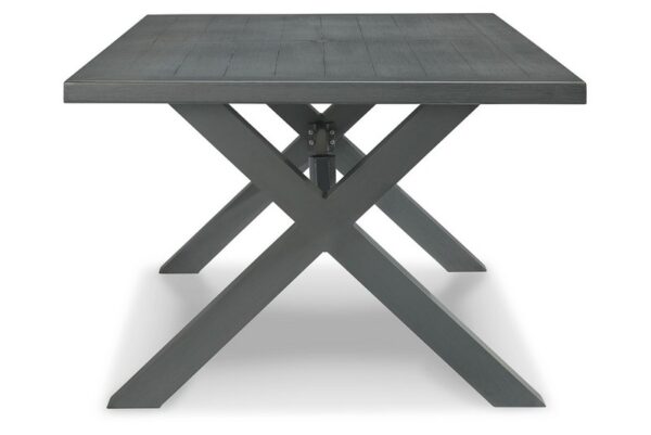 Elite Park Gray Rect Dining Table W/Umb Opt - Image 3