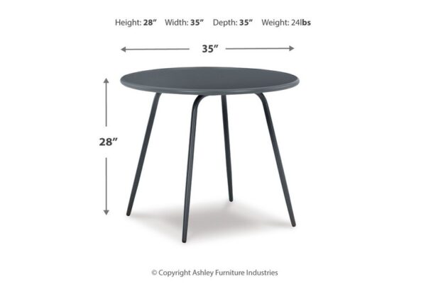 Palm Bliss Gray Round Dining Table - Image 8