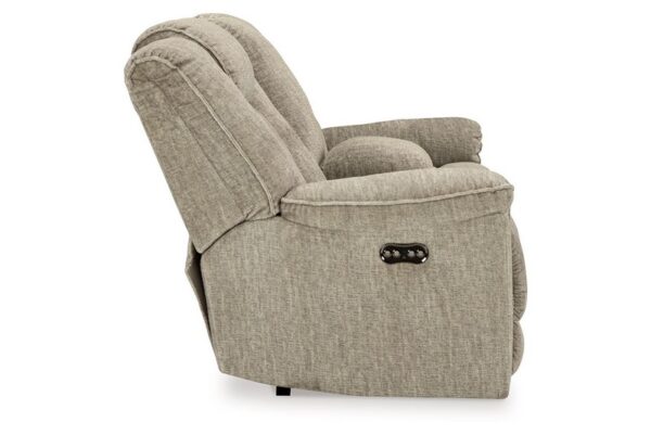 Hindmarsh Stone Power Reclining Loveseat With Console/ Adj Hdrst - Image 6