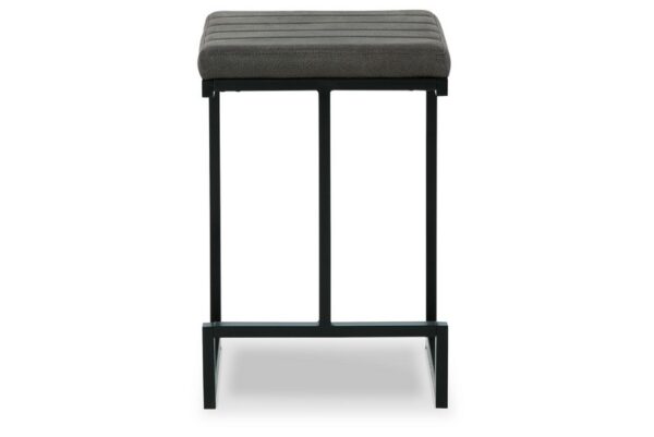 Strumford Gray Black Upholstered Barstool (Set of 2) - Image 4