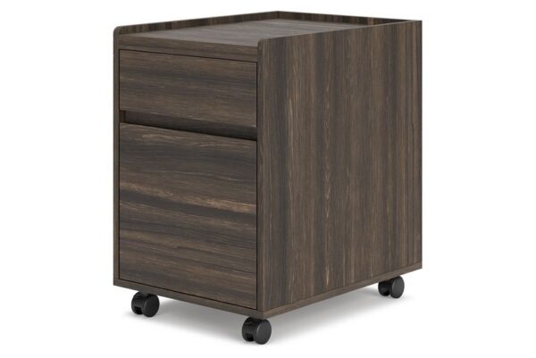 Zendex Dark Brown File Cabinet - Image 3