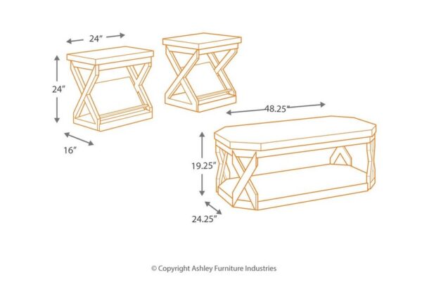 Radilyn Grayish Brown Occasional Table Set (Set of 3) - Image 5