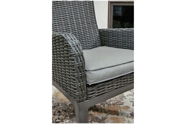 Elite Park Gray Arm Chair With Cushion (Set of 2) - Image 7