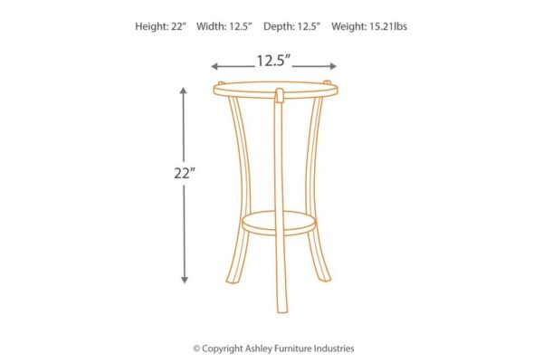 Enderton White Wash / Pewter Accent Table - Image 3