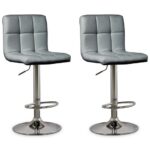 Bellatier Gray Tall Uph Swivel Barstool(Set of 2)