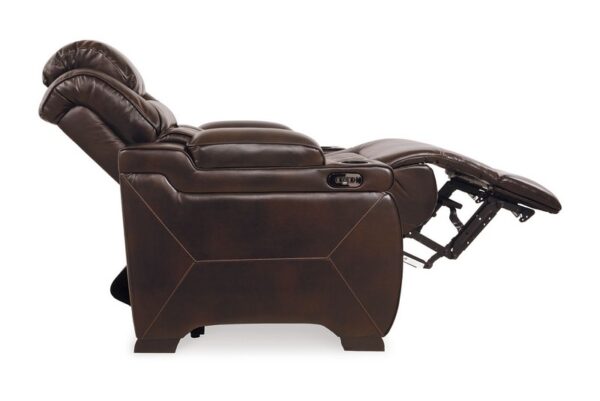 Warnerton Brown Dark Pwr Recliner/Adj Headrest - Image 7